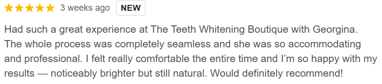 google 5 star review