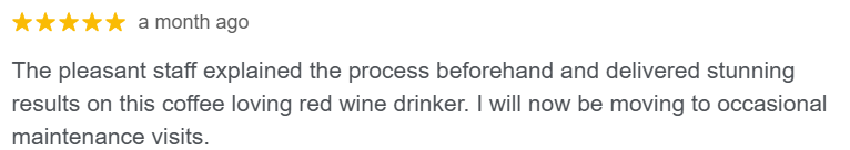 5 star google review