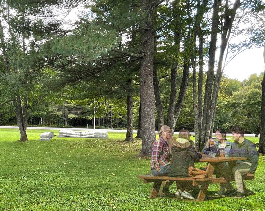 Karl Prantl, Austria. "Untitled". Rendering of proposed relocation.