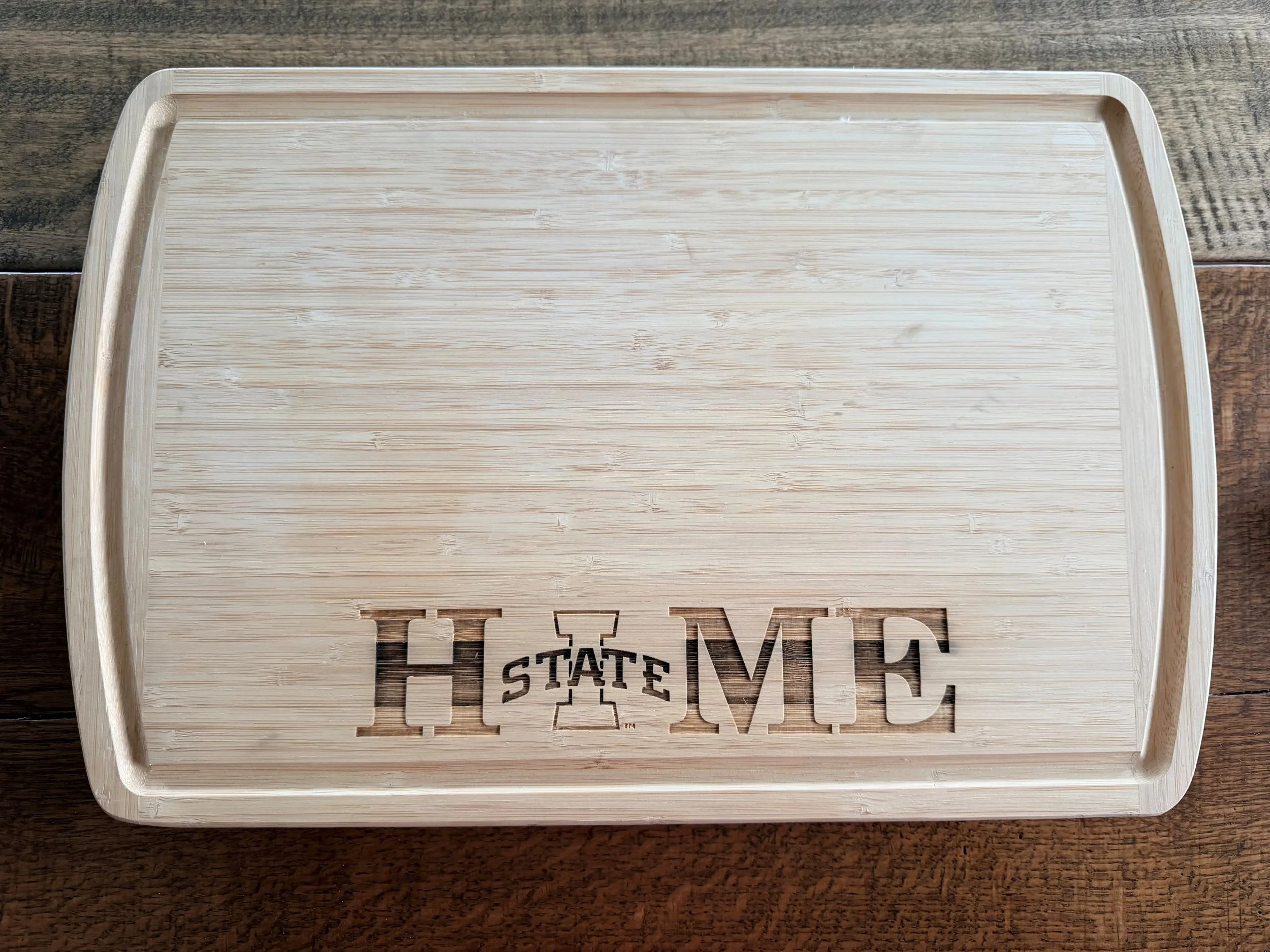 Iowa State Cyclones "Home" Bamboo Cutting Board
