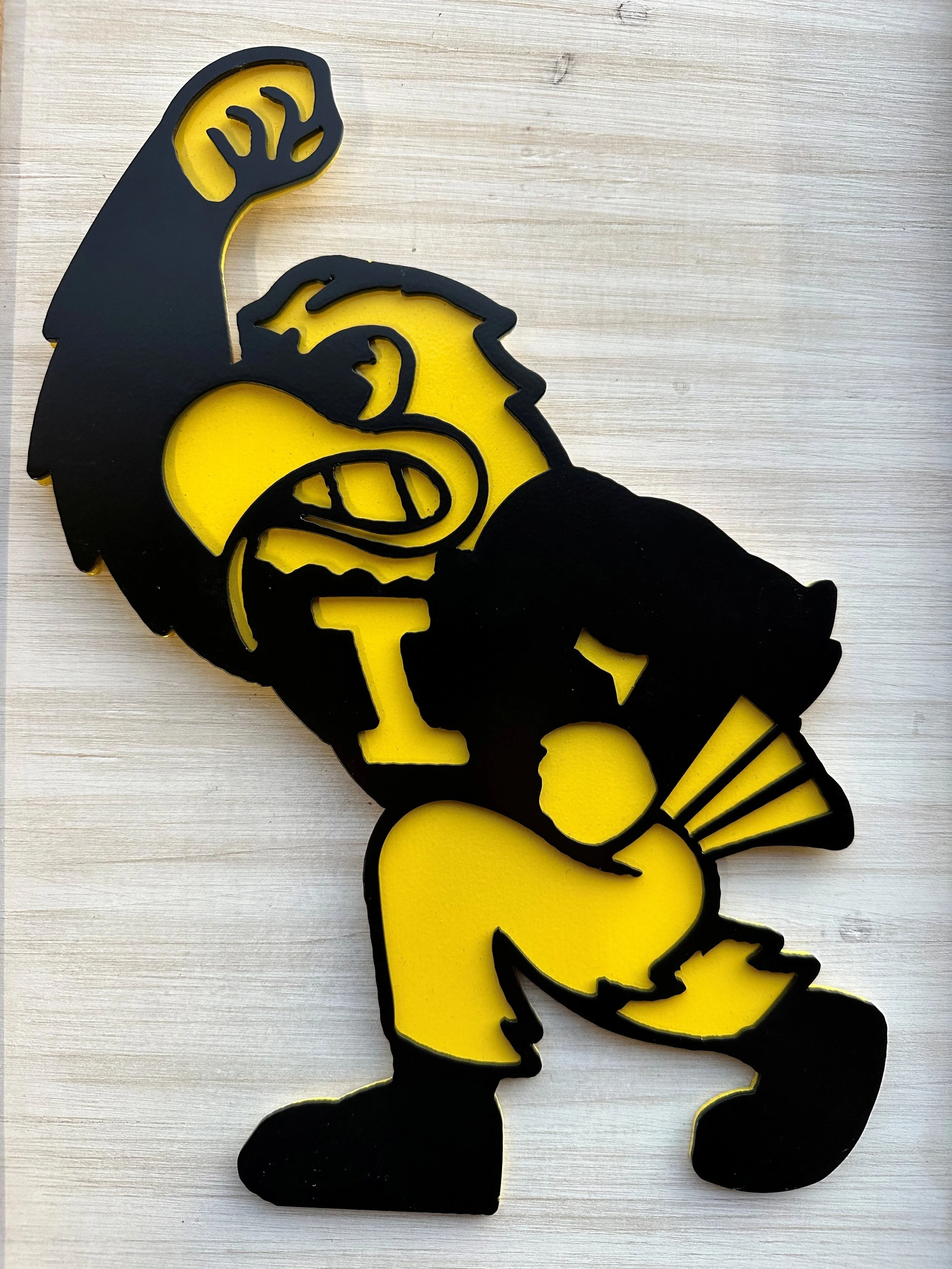 Iowa Hawkeyes 6" Metal Fridge Magnet- Fighting Herky