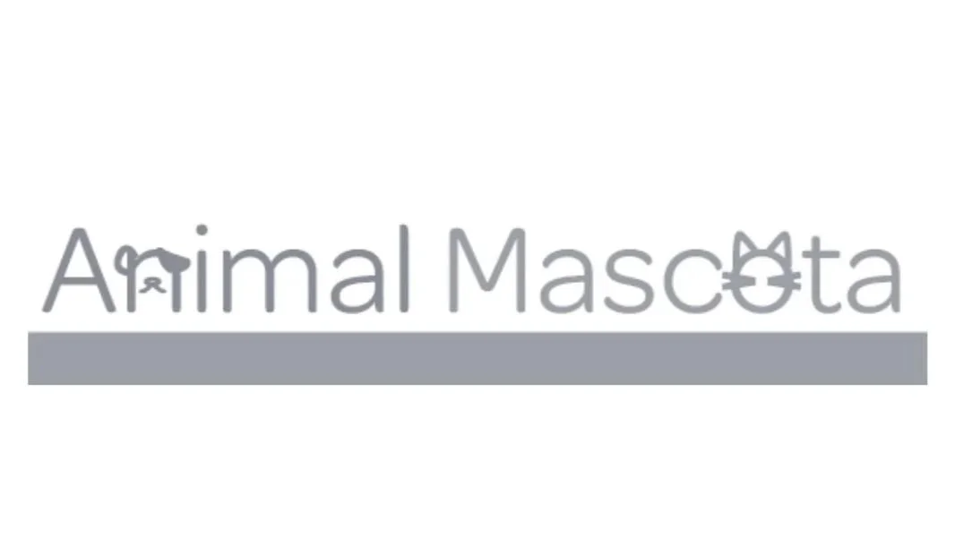 Logo with the words 'Animal Mascota' and icons of a dog and a cat integrated into the text.