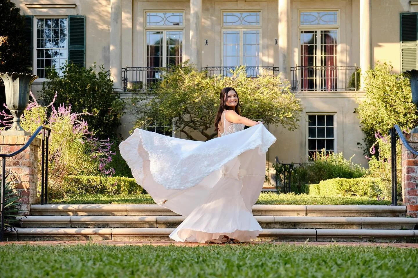 Jenna was absolutely radiant as we created. Beautiful imagery at Longvue Gardens. #bridalportraits #neworleansweddingphotographer #weddingring #simplecleanbeautiful