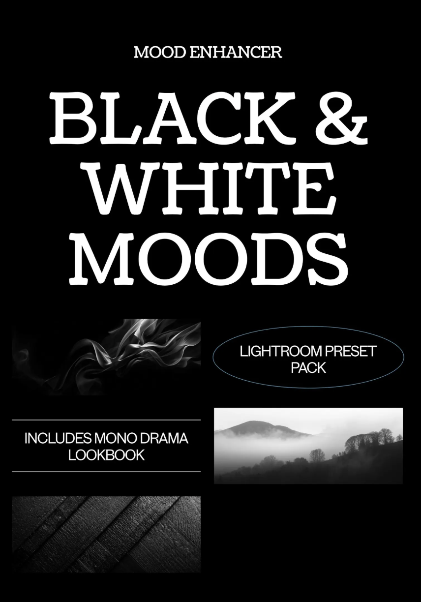 Black and White Moods Preset - Lightroom Classic