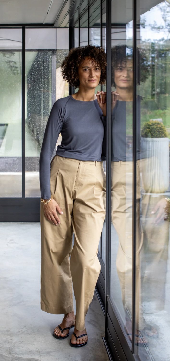 Monica T-Shirt | Charcoal | Chalk