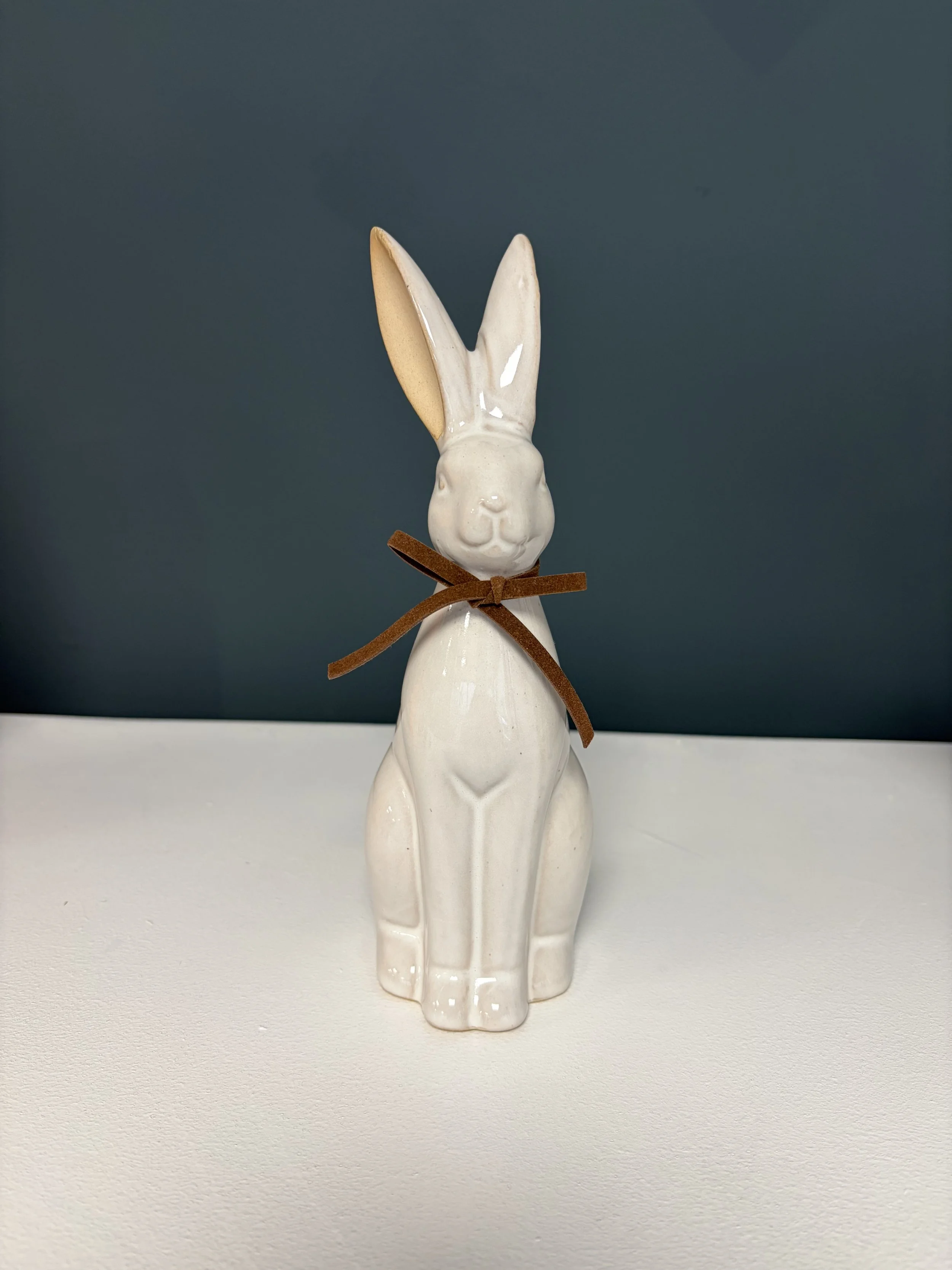 Ceramic bunny with bow