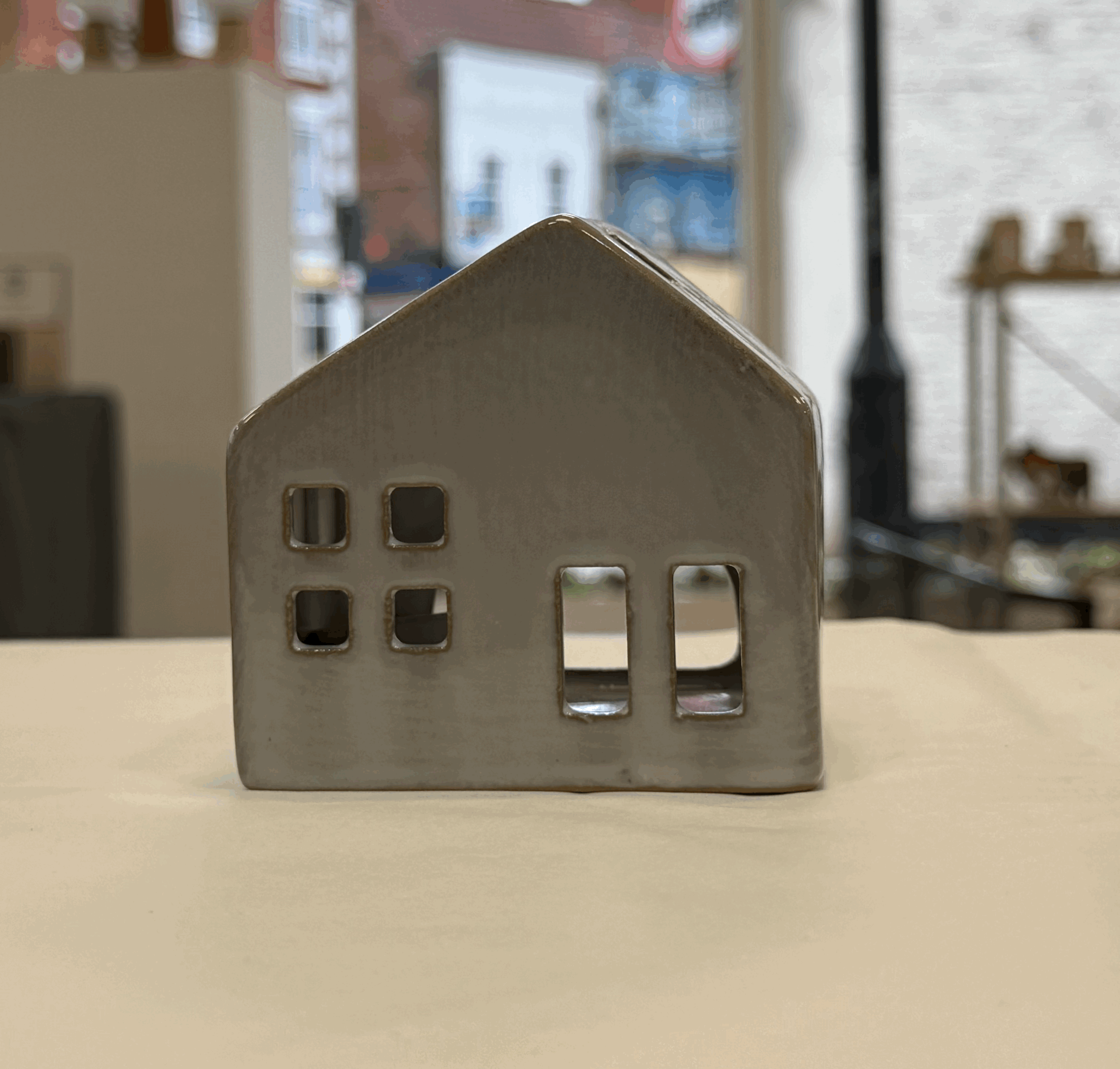 Ceramic House Tealight Holder