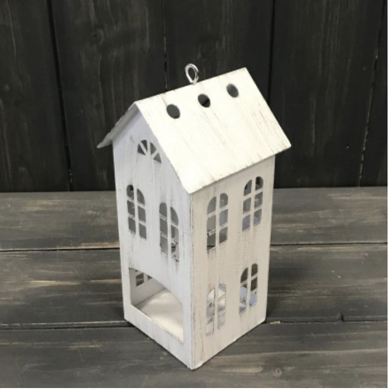 White Tea Light Holder House