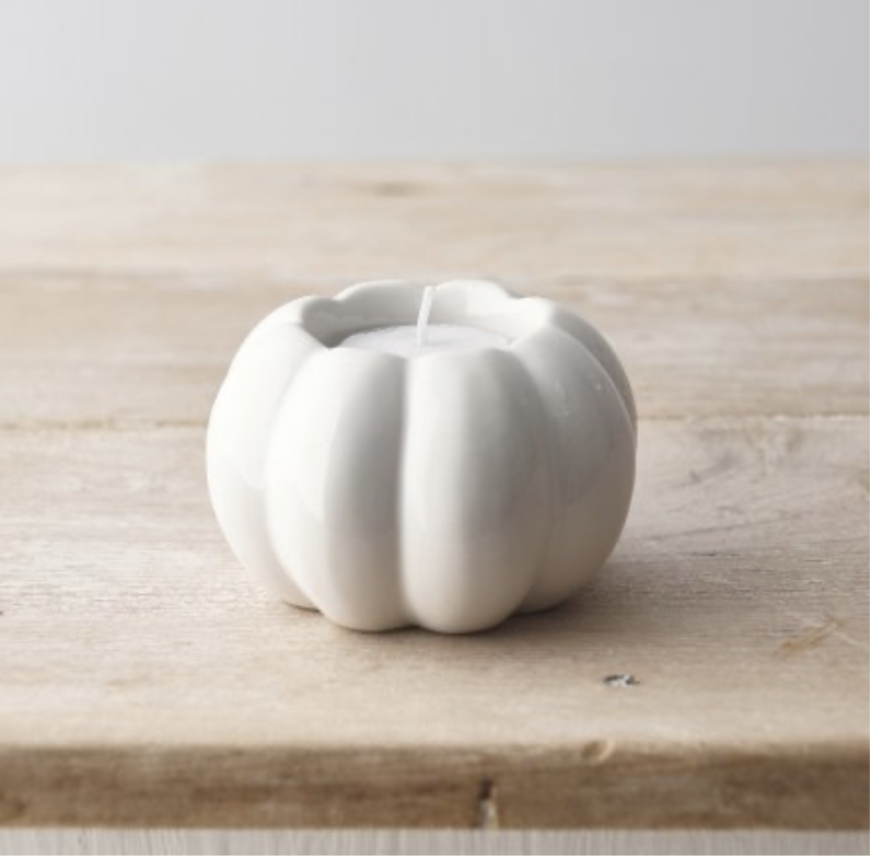 White Pumpkin T-Light Holder