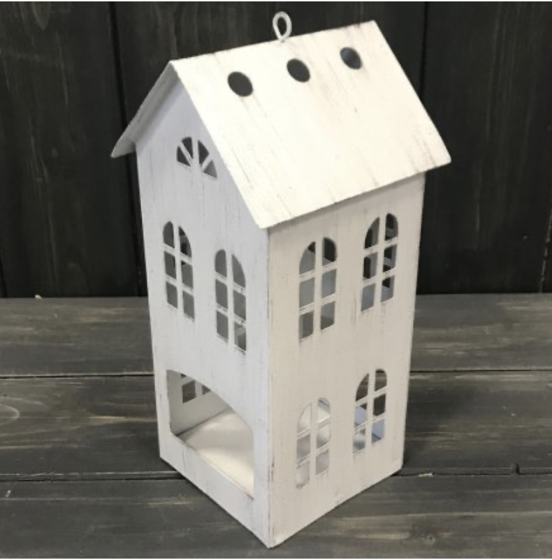 White Tea Light Holder House