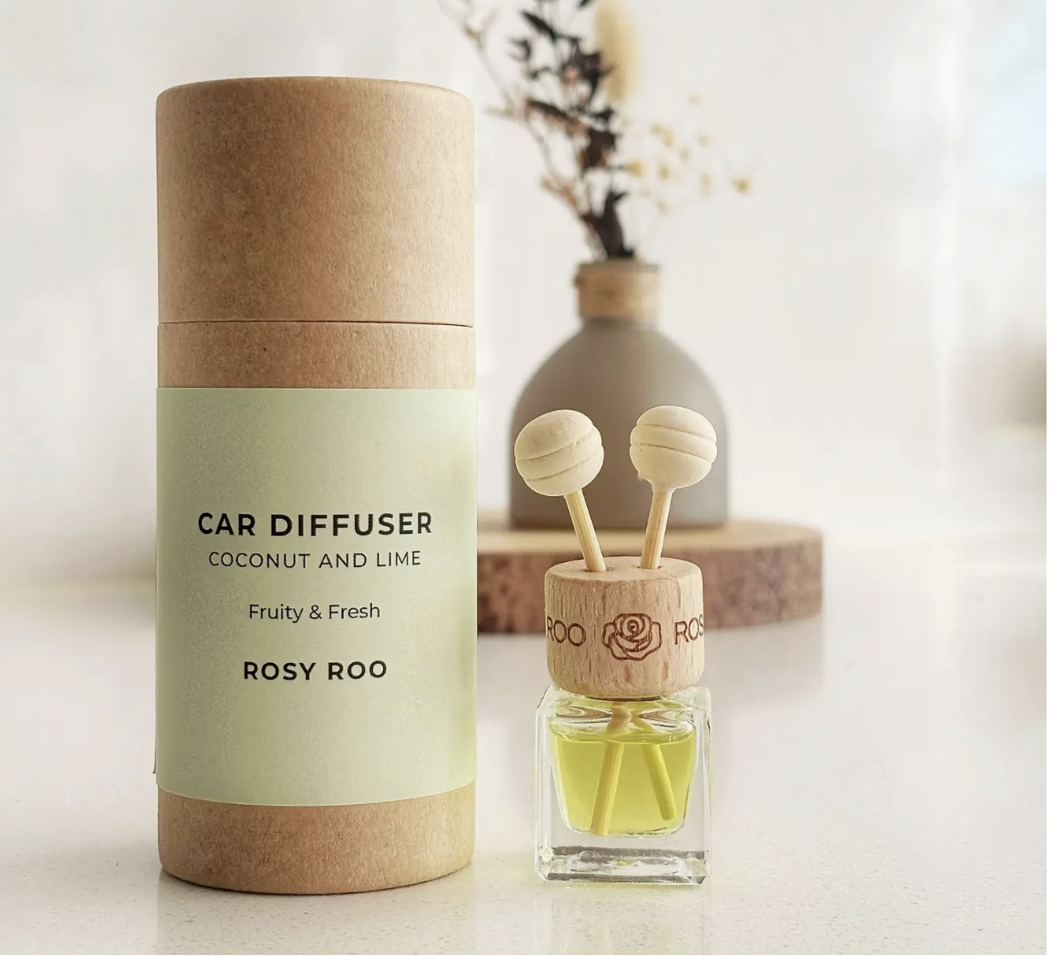 Rosy Roo Car Diffuser | Coconut & Lime