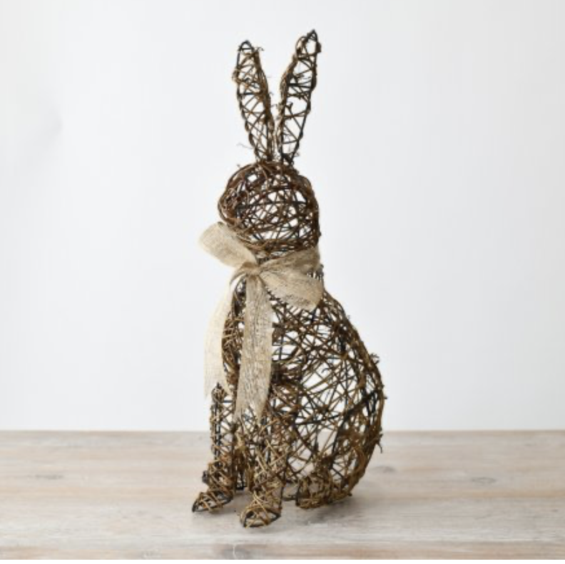 Rattan Bunny Figurine Deco | 40cm
