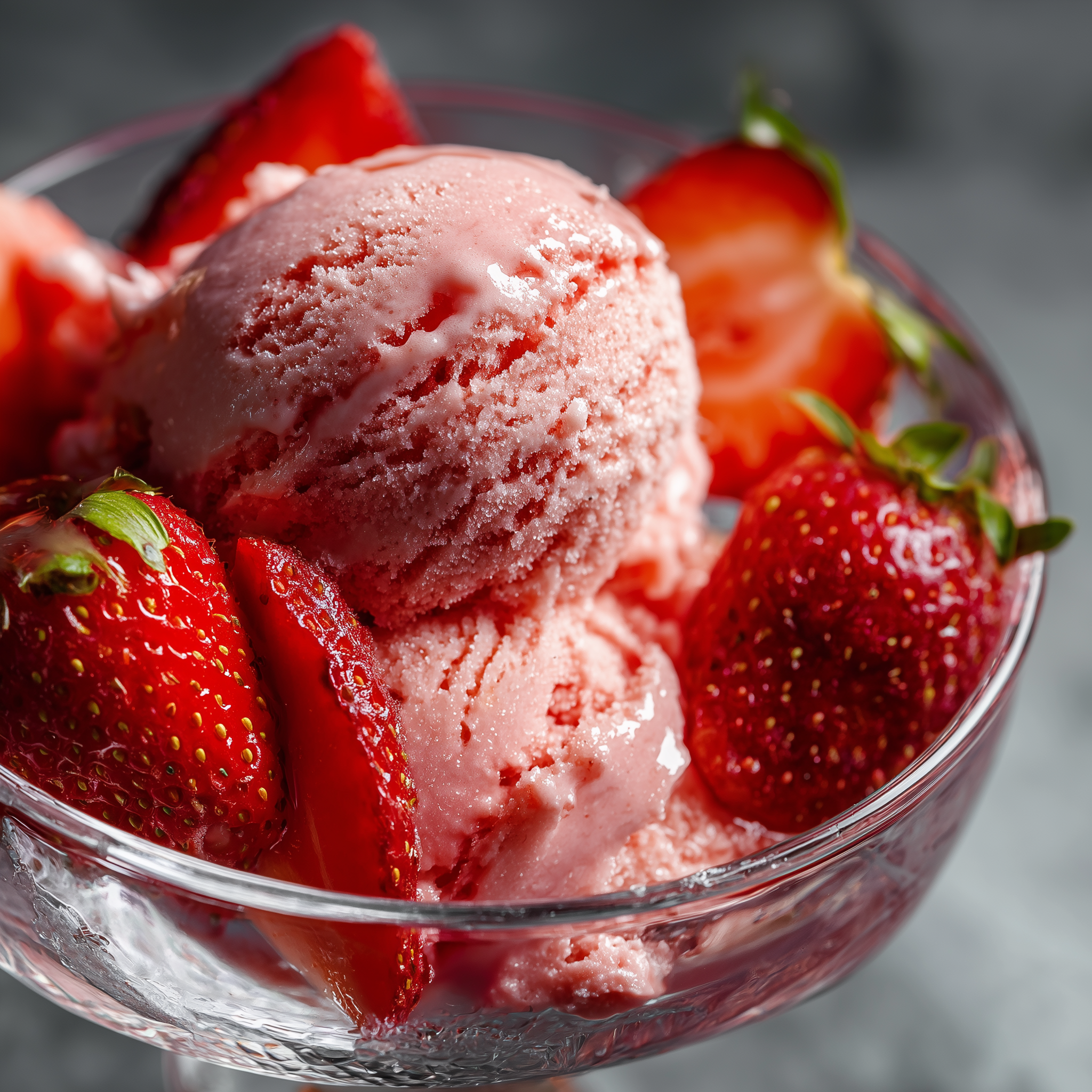 Glace aux fraises - création digitale
