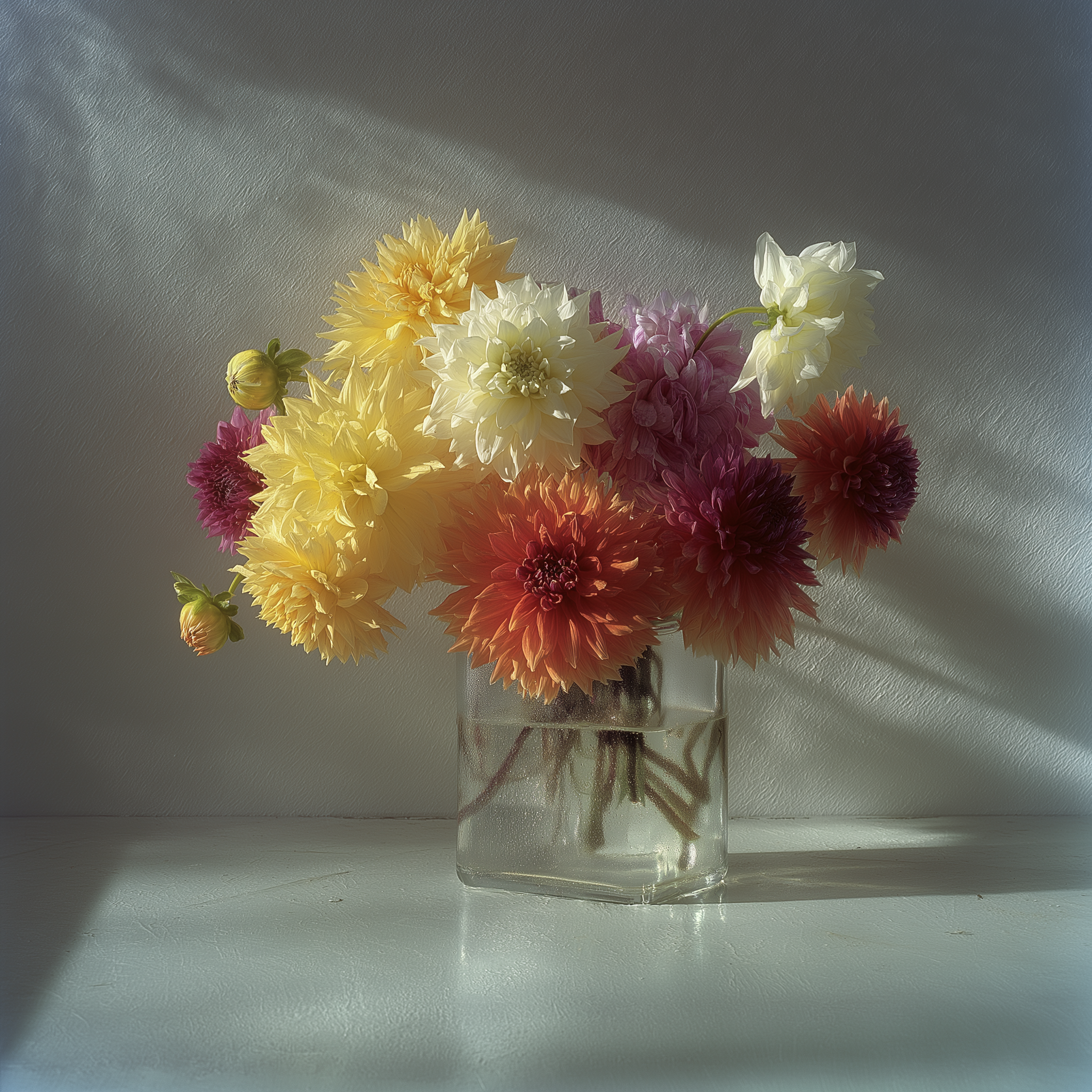 Dahlias pour ma grand-mère - création digitale