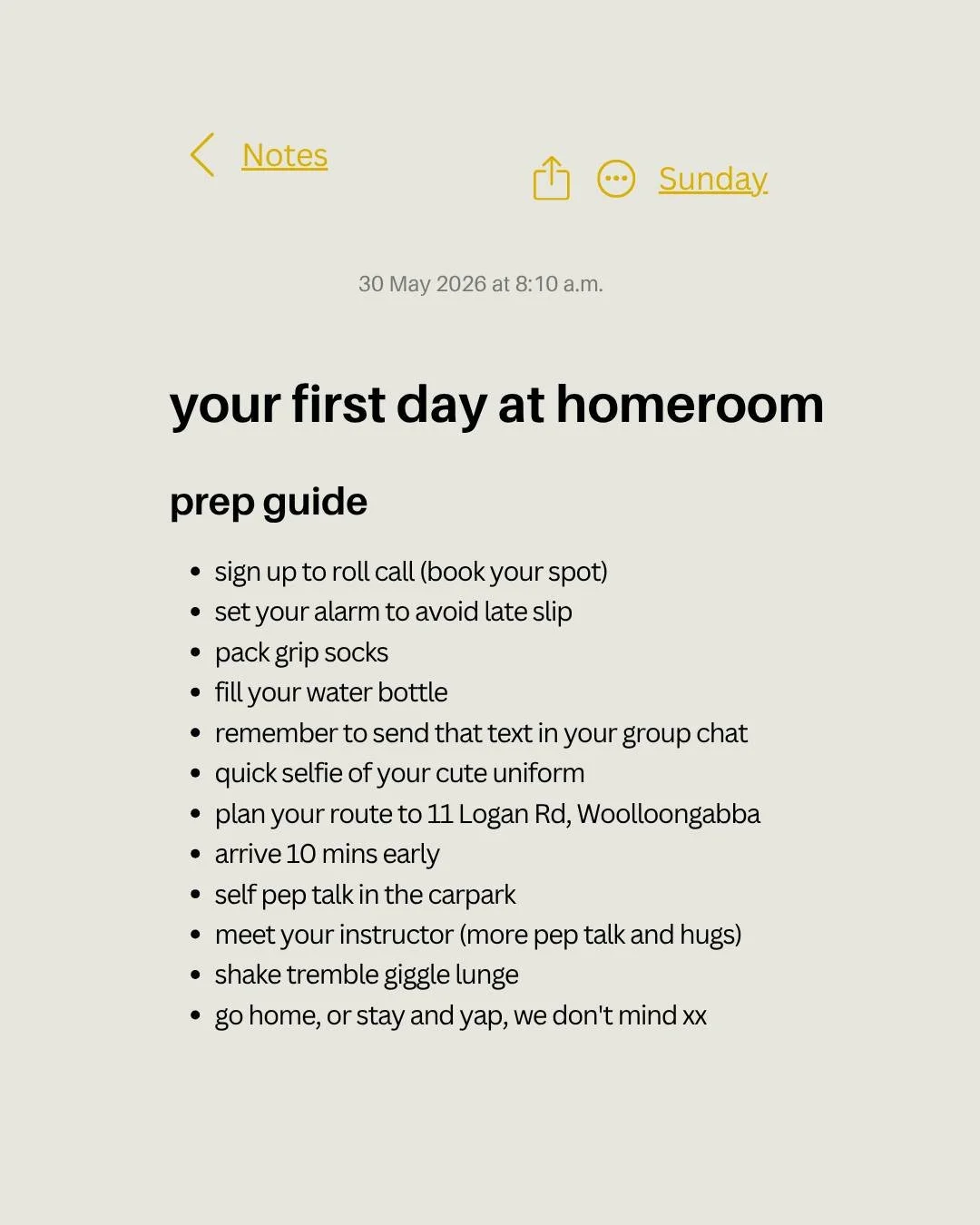 the things that don't need to be keeping you up at night before your first class. we know what it's like to have first day nerves, but PROMISE this is going to be the kind of class you never want to skip

intro pack = 2 classes for $60 when you're re