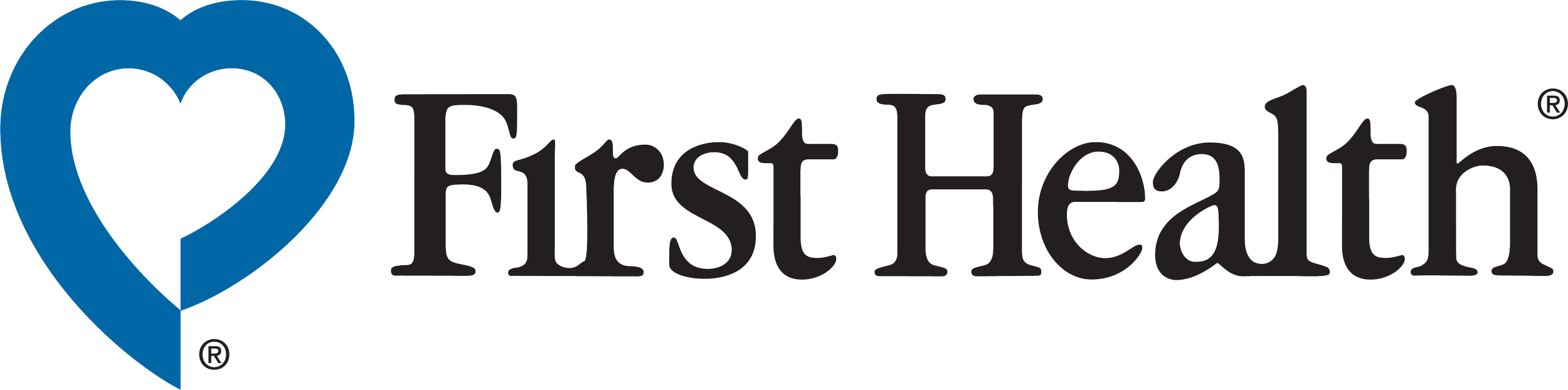 First Health logo with a blue heart-shaped icon and black text.
