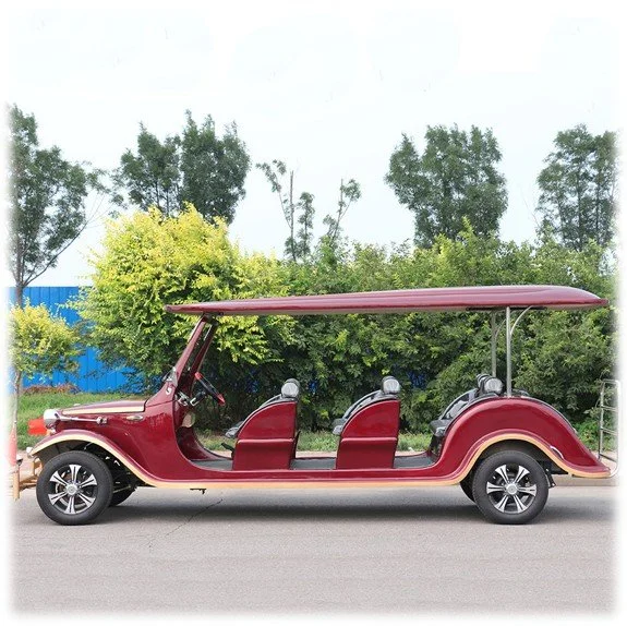 red classic vintage 8 seats cart