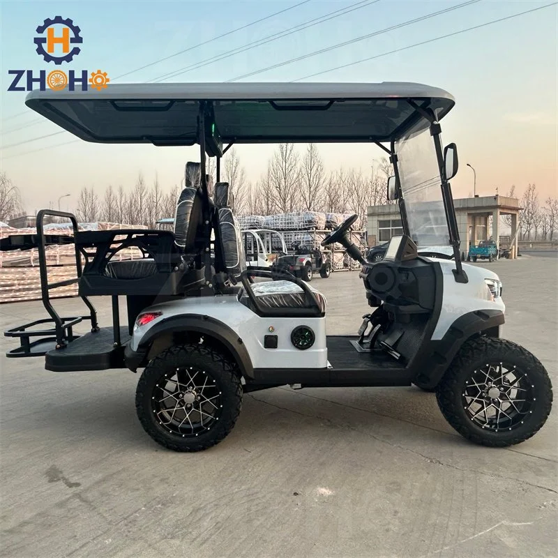White golf cart 4 seats