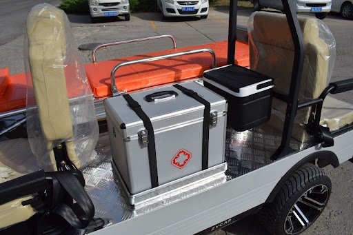 white rescue cart