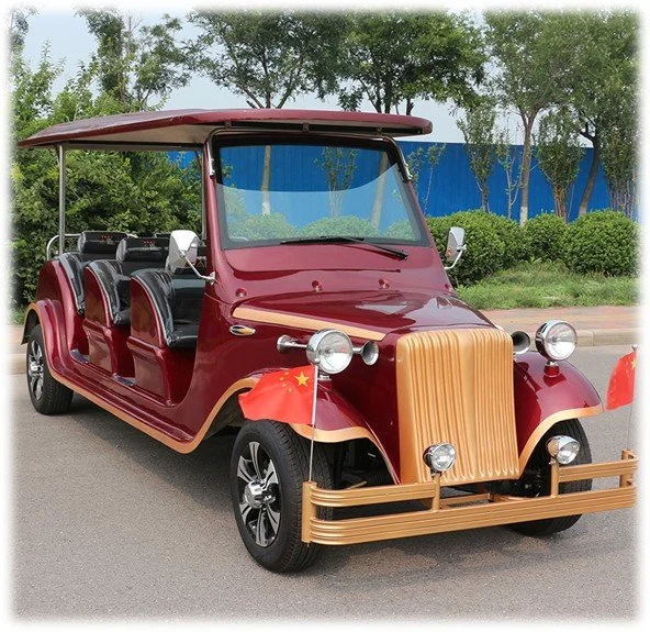 red classic vintage 8 seats cart