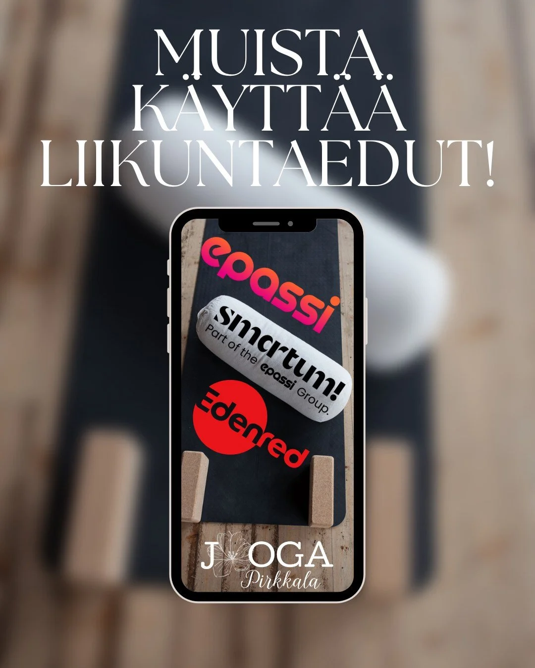 ✨ Muista k&auml;ytt&auml;&auml; liikuntaetusi ennen vuoden vaihdetta! ✨

Onko liikuntaeduissasi vanhenevaa saldoa?
Hy&ouml;dynn&auml; se nyt ja nappaa itsellesi 6 kerran joogakortti 85&euro; &ndash; kortti aktivoituu vasta ensimm&auml;isest&auml; k&a