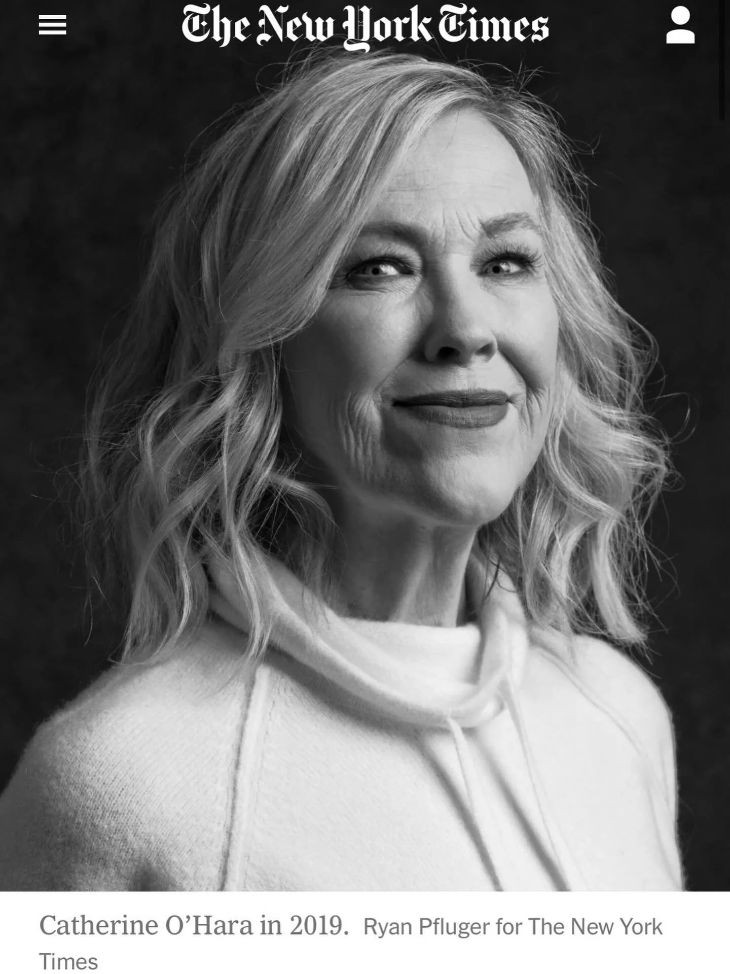 Dude, I&rsquo;m totally bummed that Catherine O&rsquo;Hara passed! From when I was a little girl all I wanted to do was grow up and be a comedic actor and she was an inspiration to me ❤️ prayers for her family.