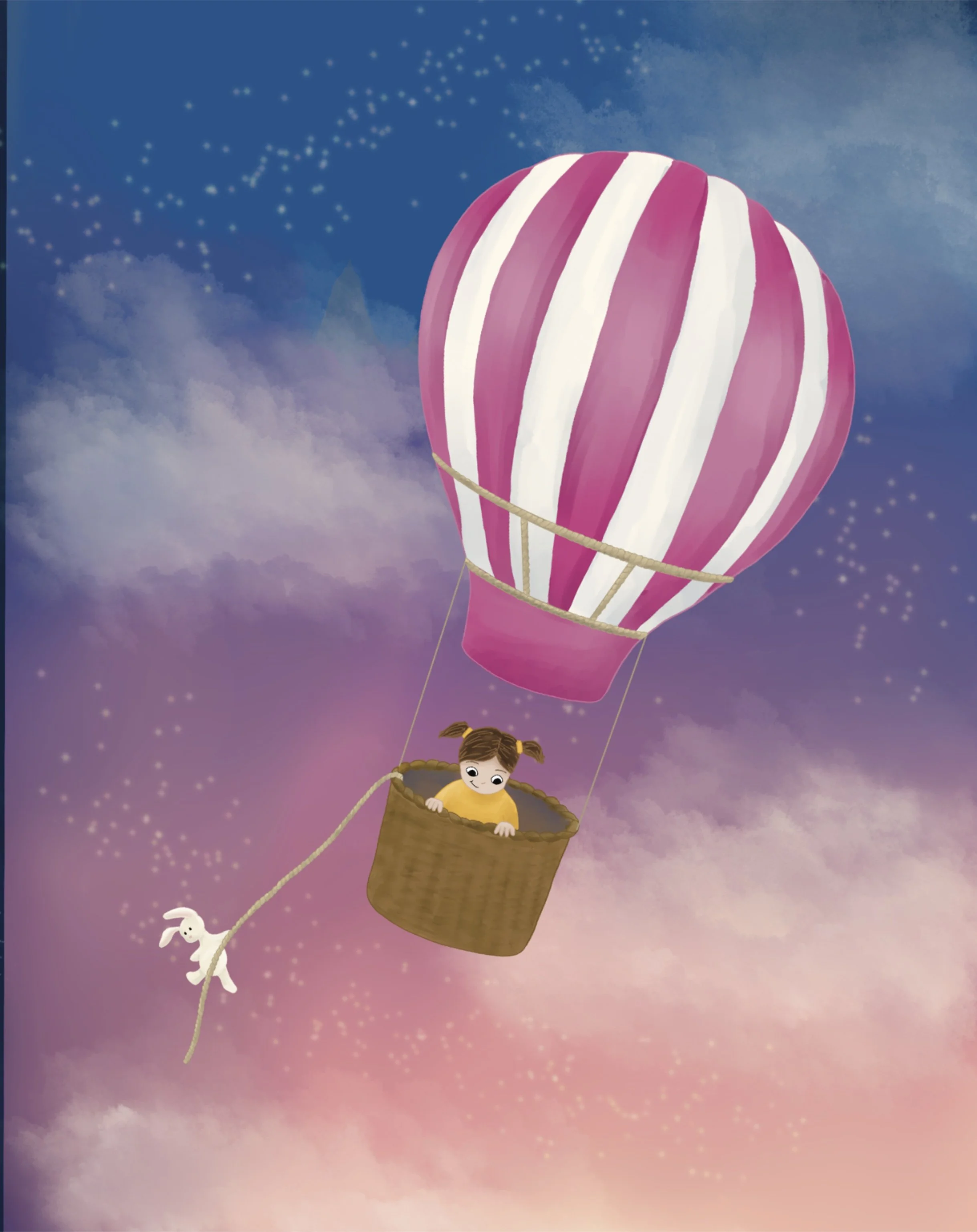 An adventurer in a hot air balloon.