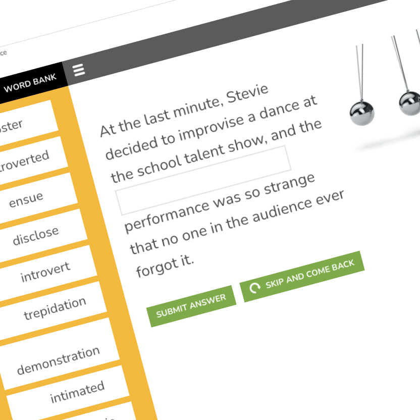 vocabulary, practice, images, definitions, sentences, synonyms, spaced repetition