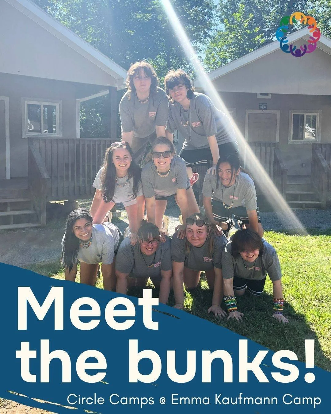 Live from camp! 🏕️ 

Circle is at @emmakaufmanncamp  in West Virginia this week &mdash; soaking up every second of campfire time, friendship bracelet making, and jumping on the blob. We don&rsquo;t want this week to end! 

Give it up for the bunks!✨
