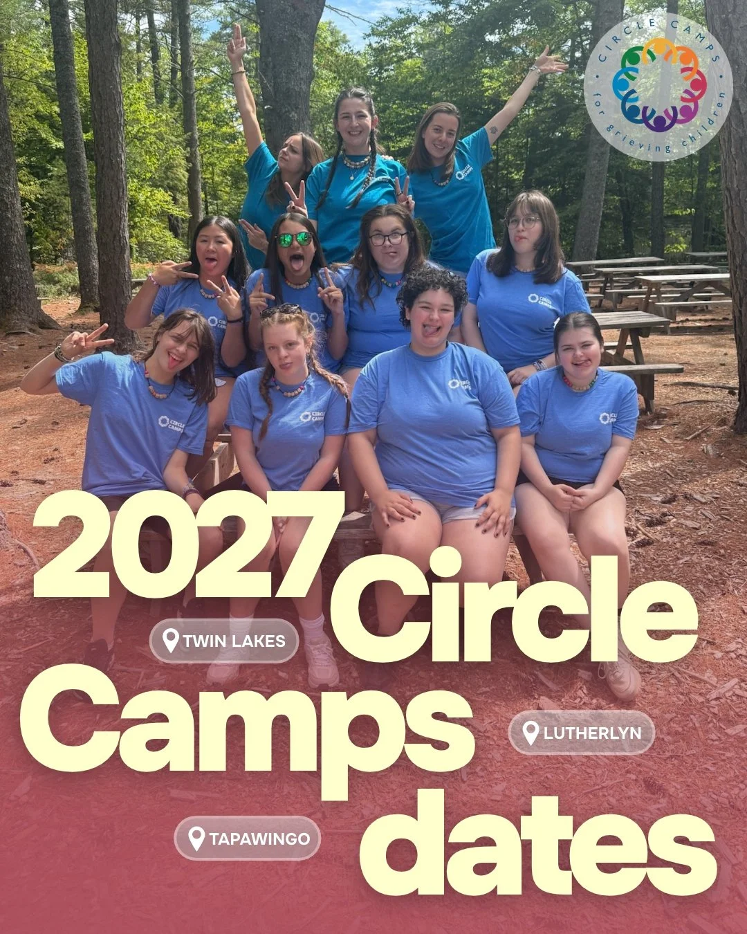 IT&rsquo;S OFFICIAL. Summer 2027 is on the books. 🏕️💚

We cannot wait to see you and all our favorite friendly faces at camp next summer. Here&rsquo;s where we&rsquo;ll be:

🌿Circle at Camp Twin Lakes (GA) @camptwinlakes 
 &mdash; July 18&ndash;23