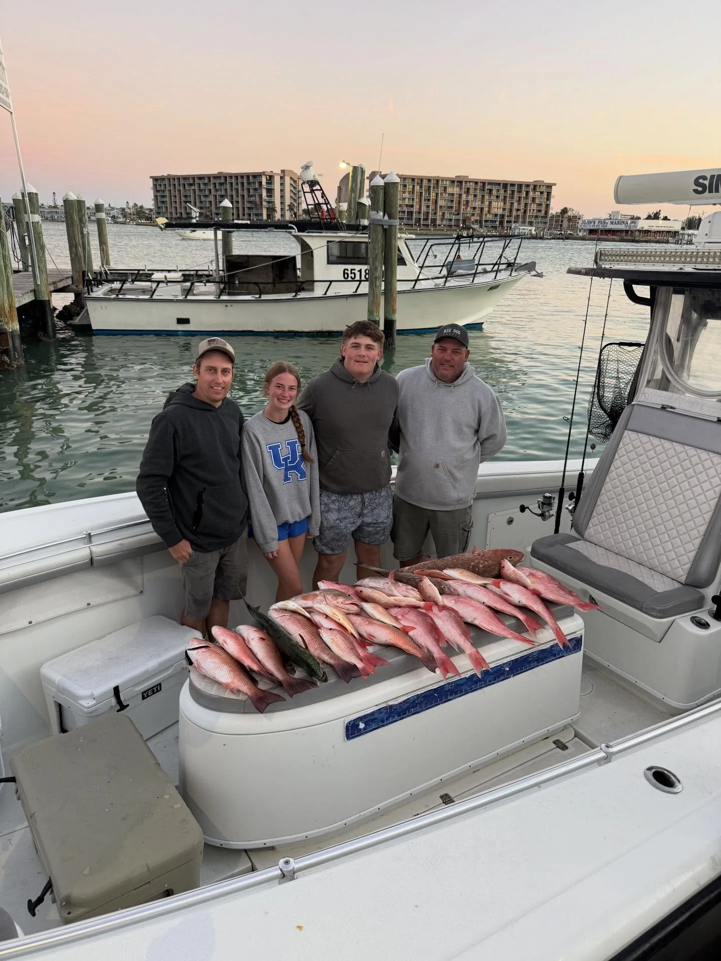 Wishing everybody a Merry Christmas! Come and get in on the last of the red snapper fishing until summer! Only 8 more days until it closes! These clients booked a 10 hour trip and will be eating fresh fish for Christmas dinner. #johnspass #fishing #o