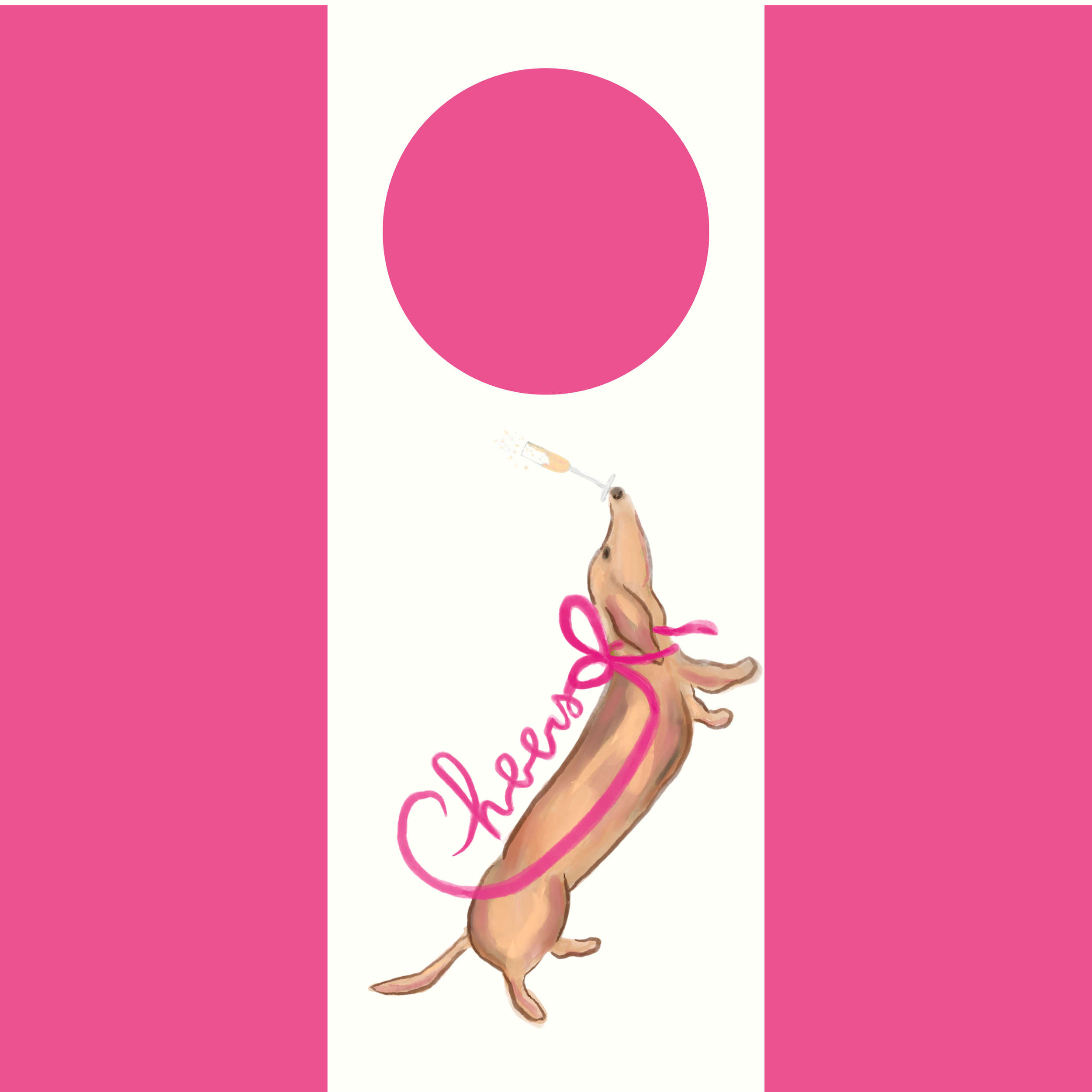Weiner Dog Cheers Wine Tag.png