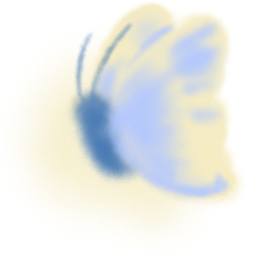 Abstract watercolor painting with soft blue and yellow hues