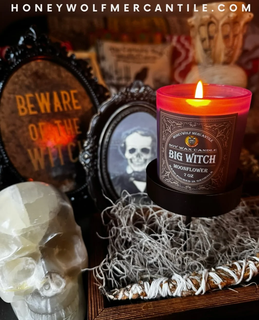 Honestly, &ldquo;Burn The Witch&rdquo; is so 15th Century. They need to get over themselves. We&rsquo;re here to stay in a big way. 💜

#honeywolfmercantile #bigwitch #altarcandles #witchesarereal #hexthepatriarchy