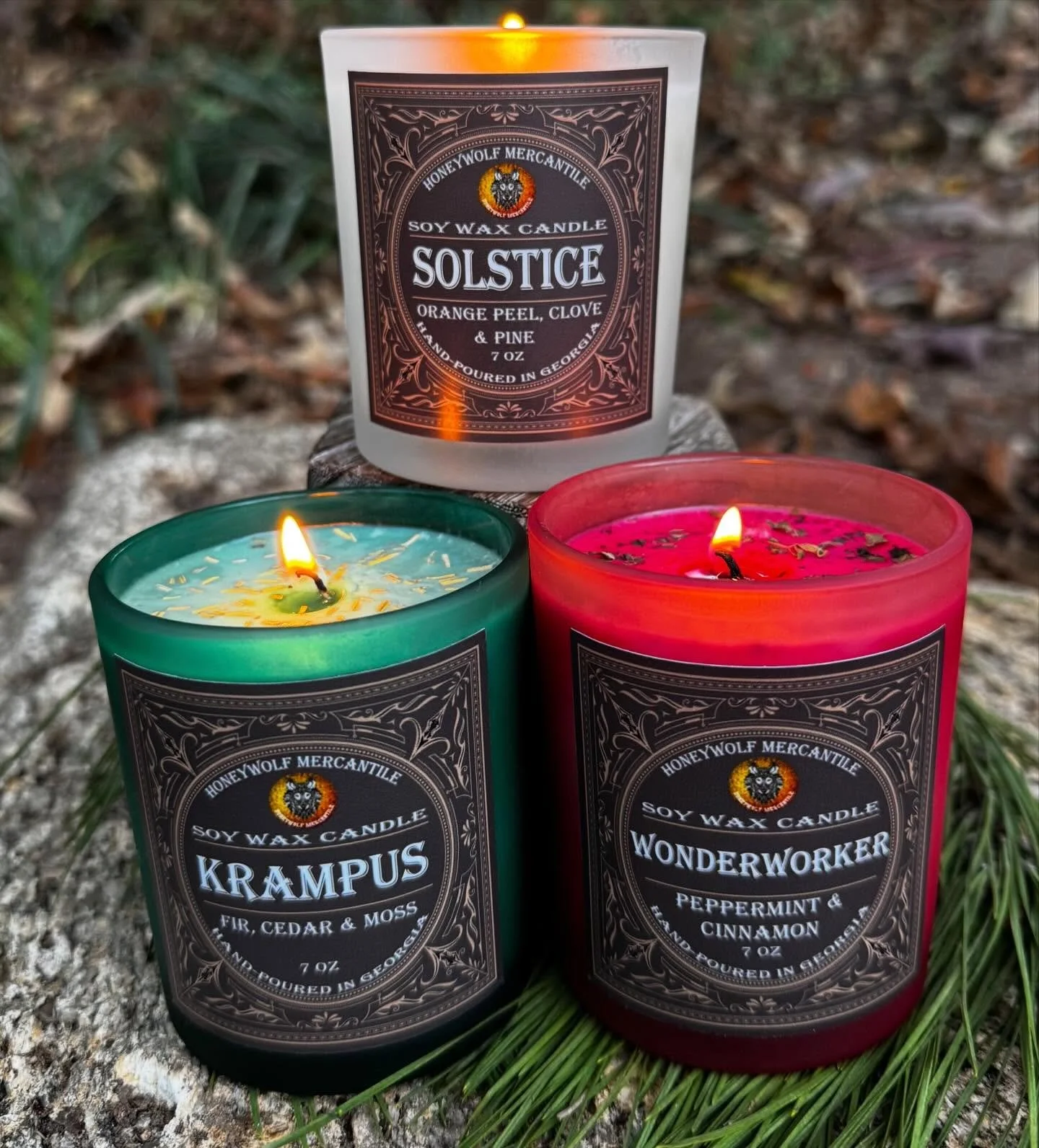 We only have ONE Holiday Bundle left, thanks to all of our fantastic customers. Who&rsquo;s feeling lucky?🎄

#honeywolfmercantile #holidaycandles #krampus #wonderworker #solstice