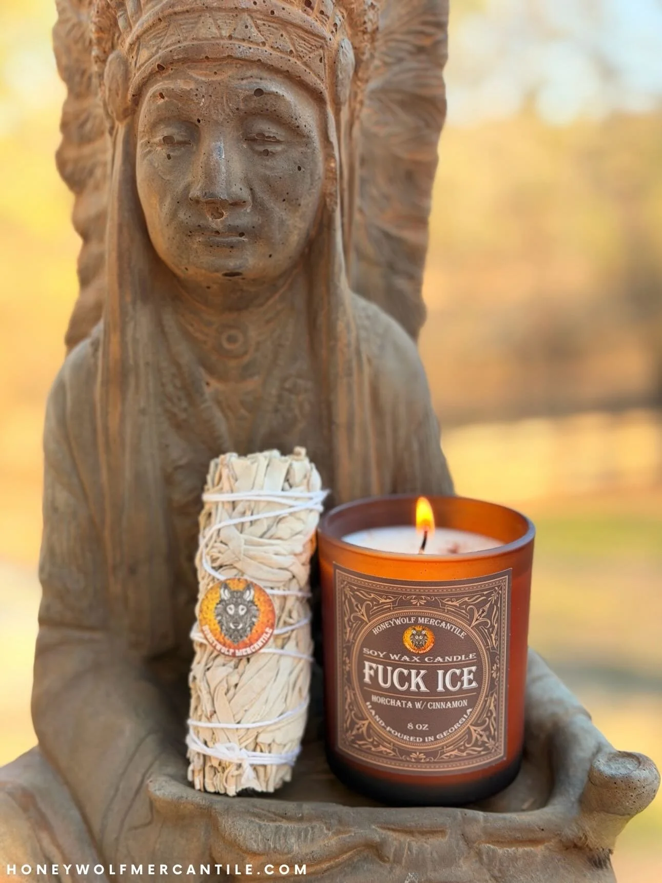 🔥🧊 This Candle Melts Ice 🔥🧊 

Burn this F*ck Ice Candle in protest when staying silent isn&rsquo;t an option. 

Limited Edition F*ck Ice Fundraiser Candle with gift of Sustainably Sourced White Sage Bundle for first 75 customers. 

10% of proceed