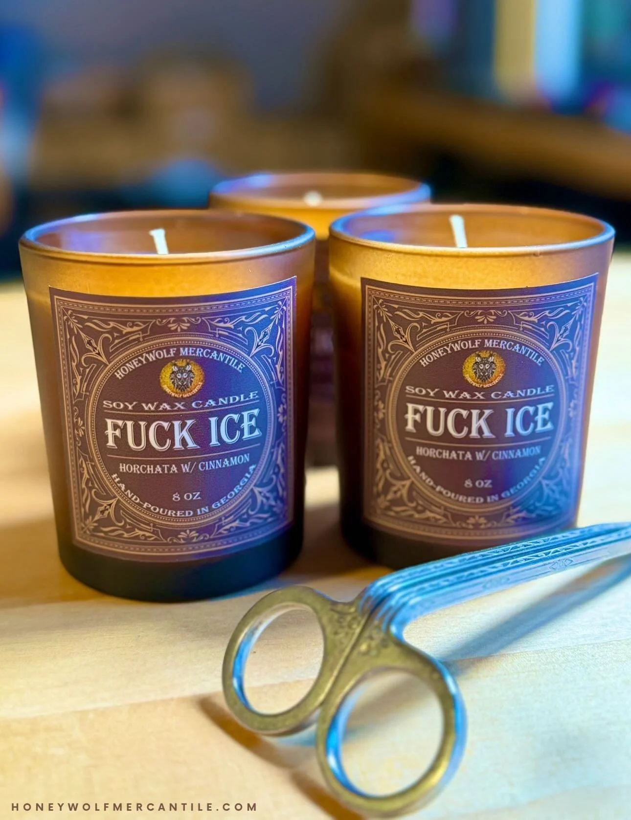 Another small army of Honeywolf Mercantile f*ck ice candles shipped today. Horchata &amp; Cinnamon scented hugs across America, from us to you. 🤎

&ldquo;Things are not getting worse. They are getting uncovered. We must hold each other tight as we c