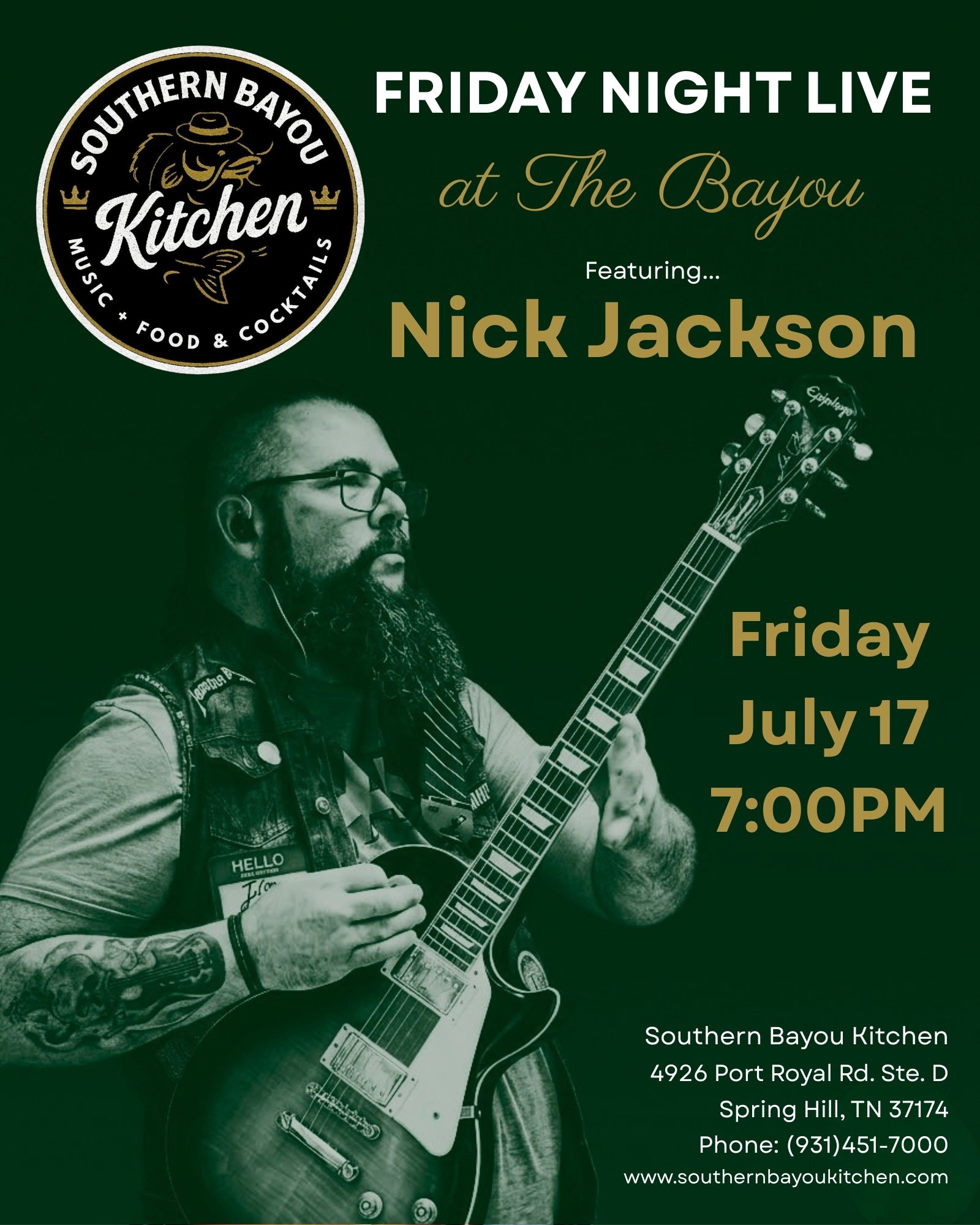 Friday Night Live at The Bayou - July 17, 2026