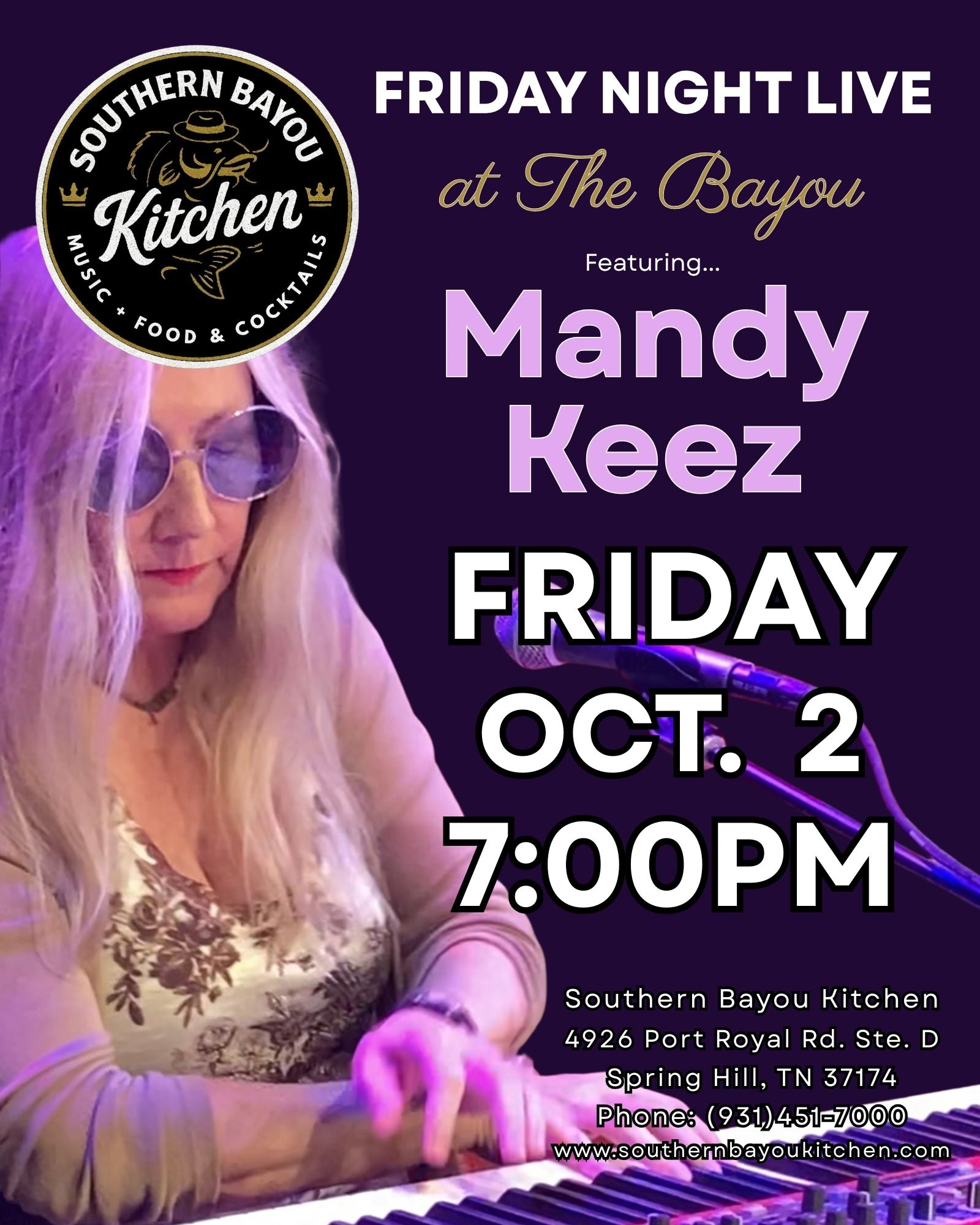 Friday Night Live at The Bayou - October 2, 2026