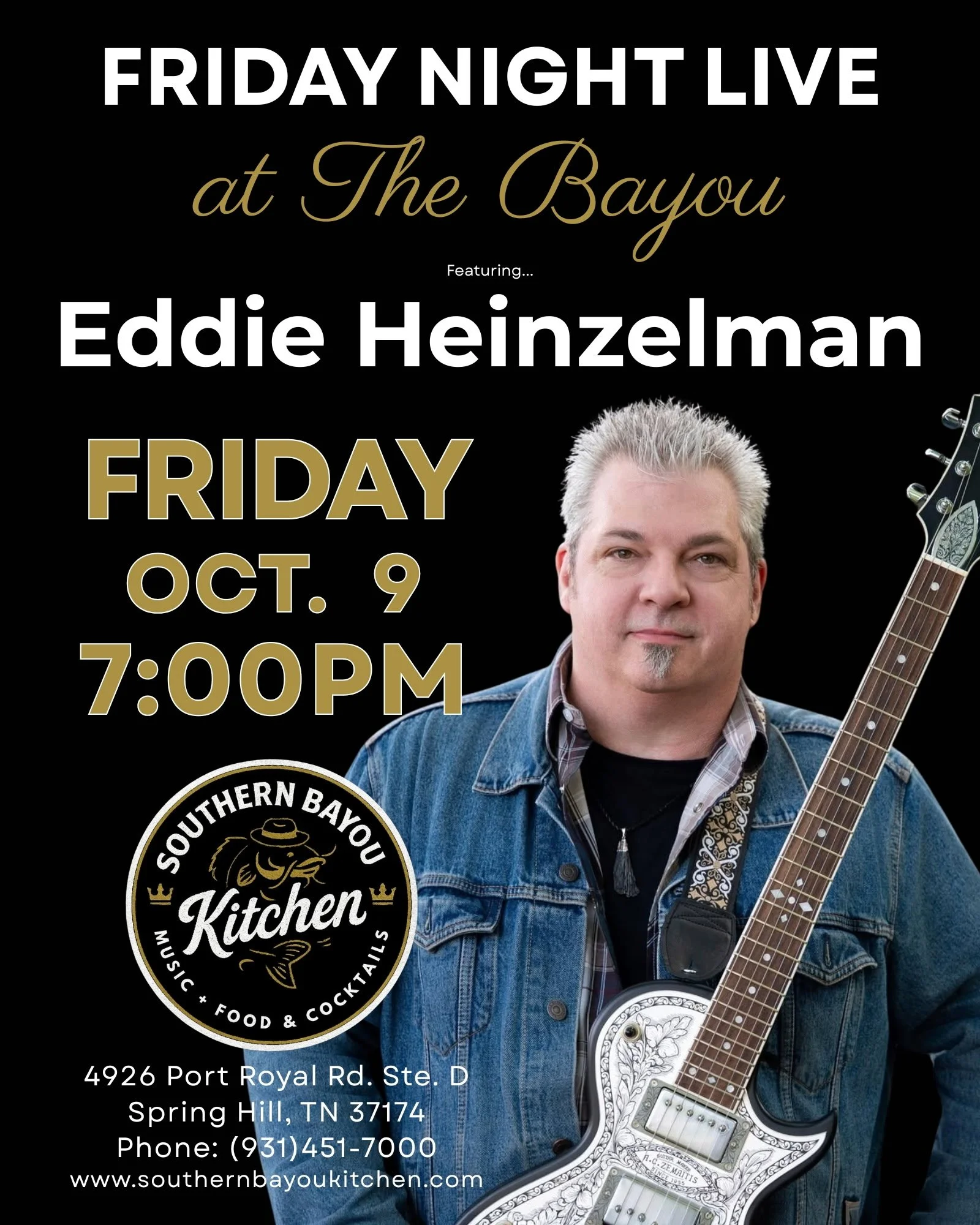 Friday Night Live at The Bayou - October 9, 2026