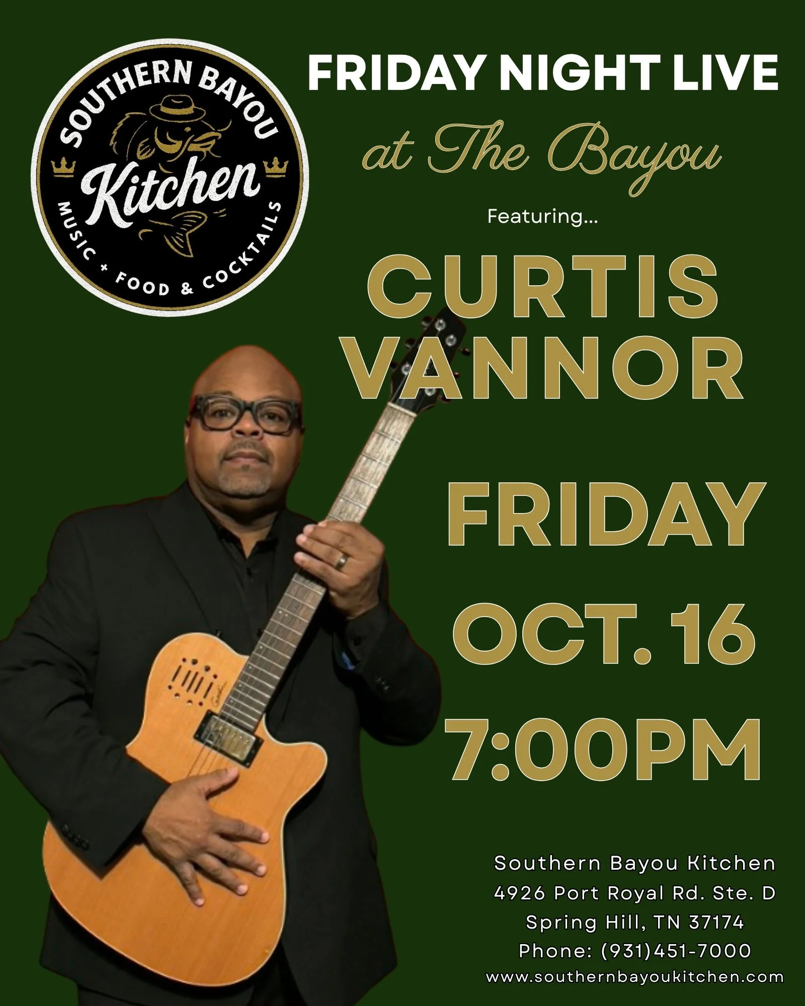 Friday Night Live at The Bayou - October 16, 2026