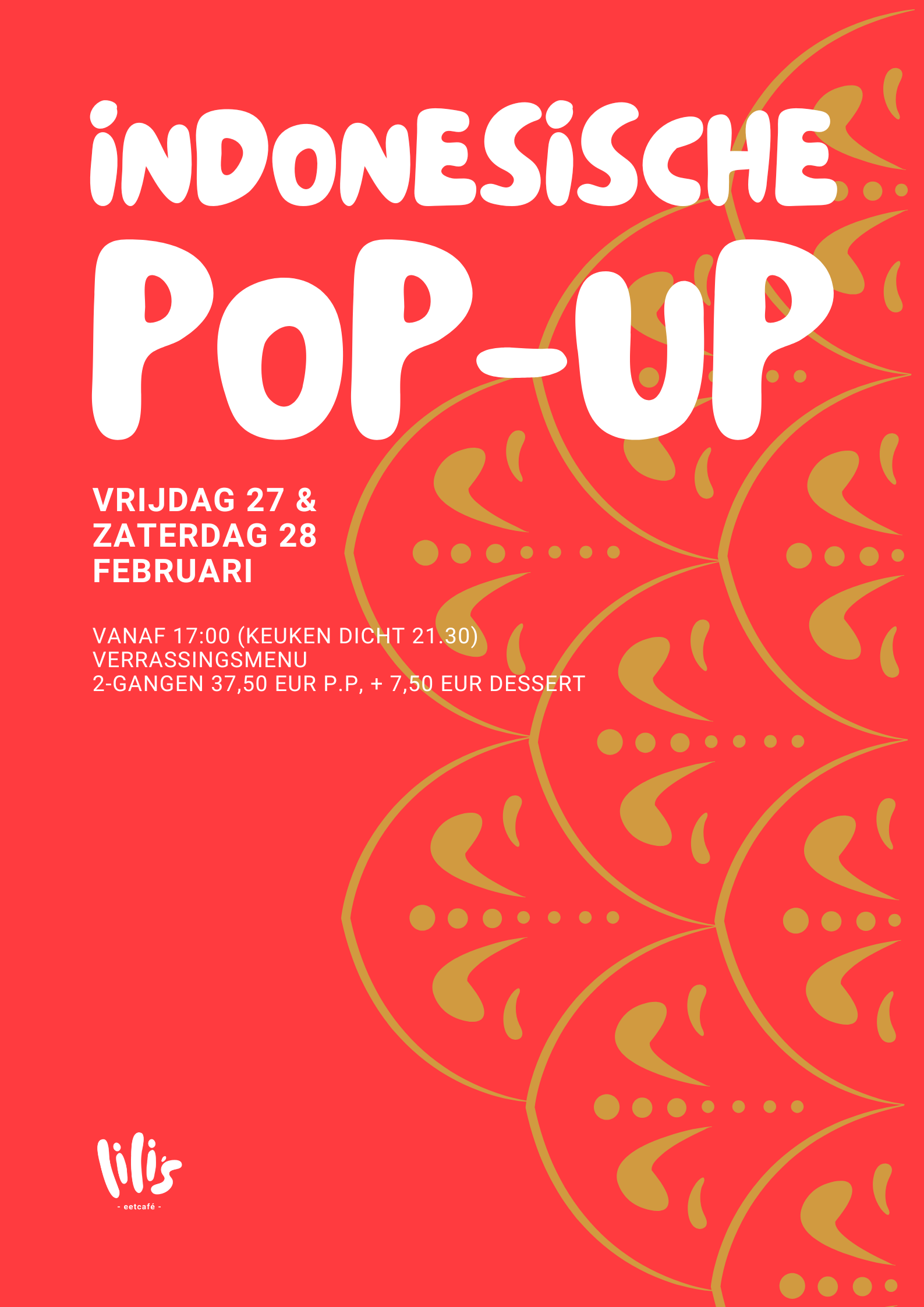 Indonesische keuken pop-up bij Lili’s Eetcafe in Hengelo