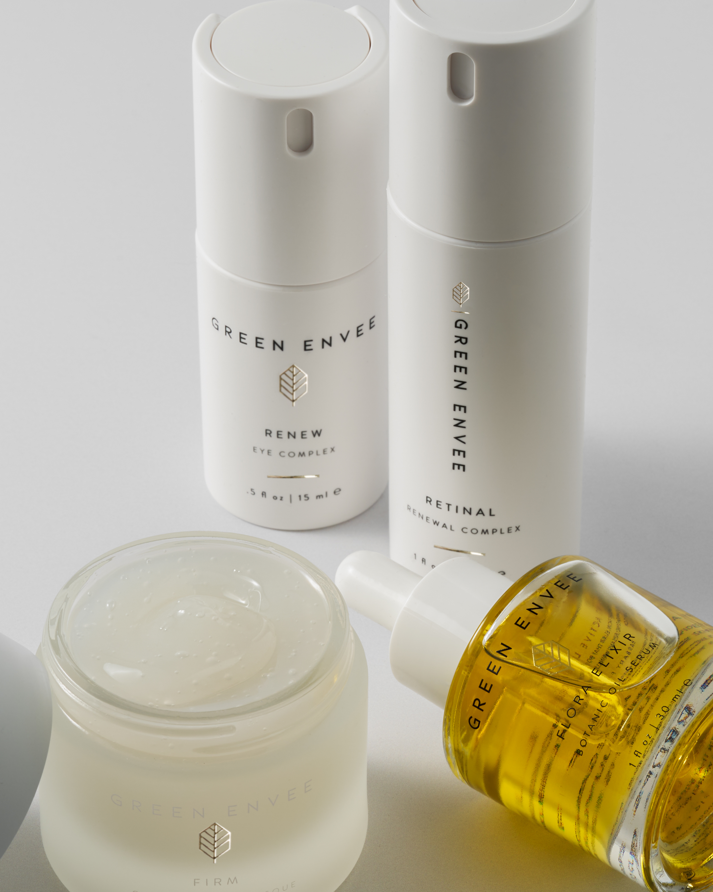 Greene Énvee organic botanical skincare products used at The Head Ritual