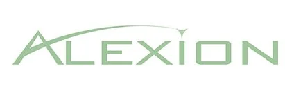 The logo of the brand 'Alexion' with stylized green text.