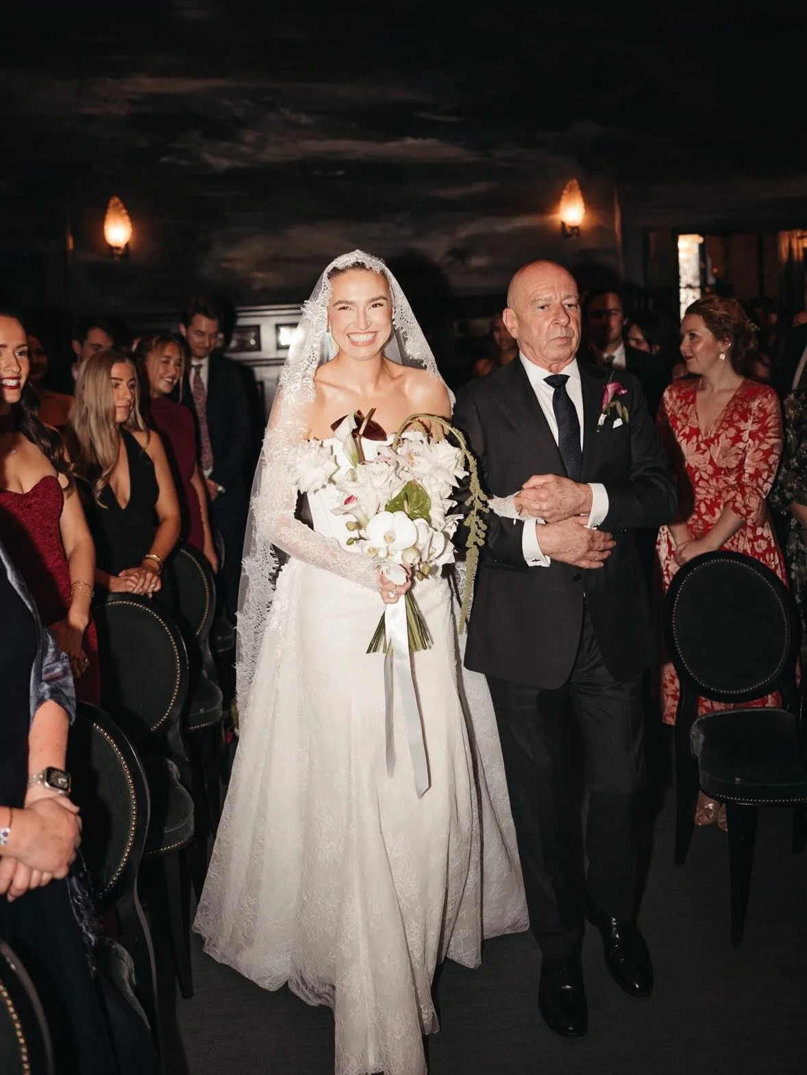 soooo in love with these beautiful shots by @joshuawoodlandphoto of L+T&rsquo;s beautiful wedding day at @thenomadhotel a couple of weeks before christmas. lauren looks like a literal glowing angel floating down the aisle, the perfect winter wedding 