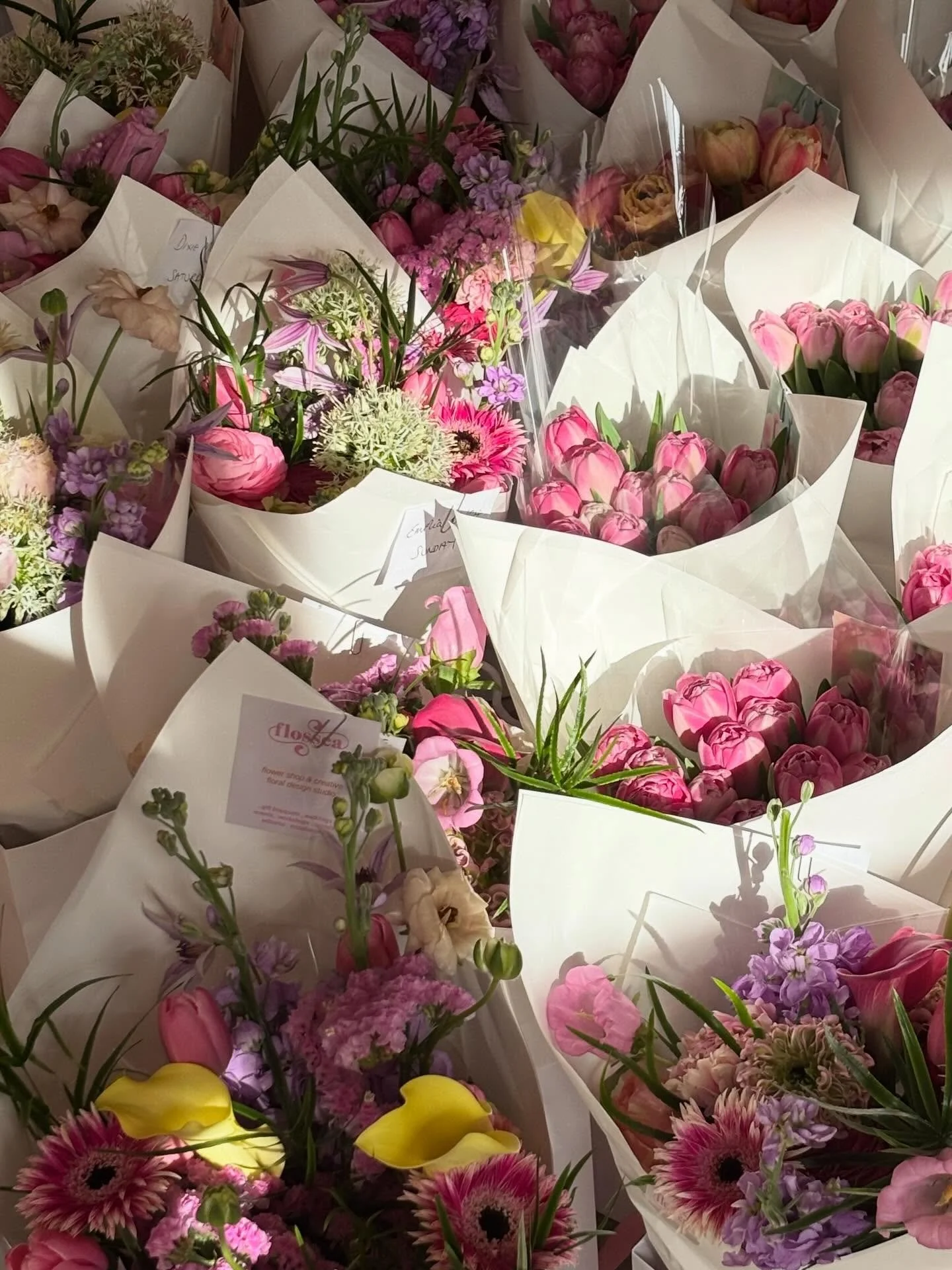 last day for orders!! we&rsquo;re approaching the mothers day weekend and prep is in full swing in the studio, and rn there is a 60% chance of rain on sunday so make sure u brighten up your mam&rsquo;s day with some outta this world flowers. pre-orde