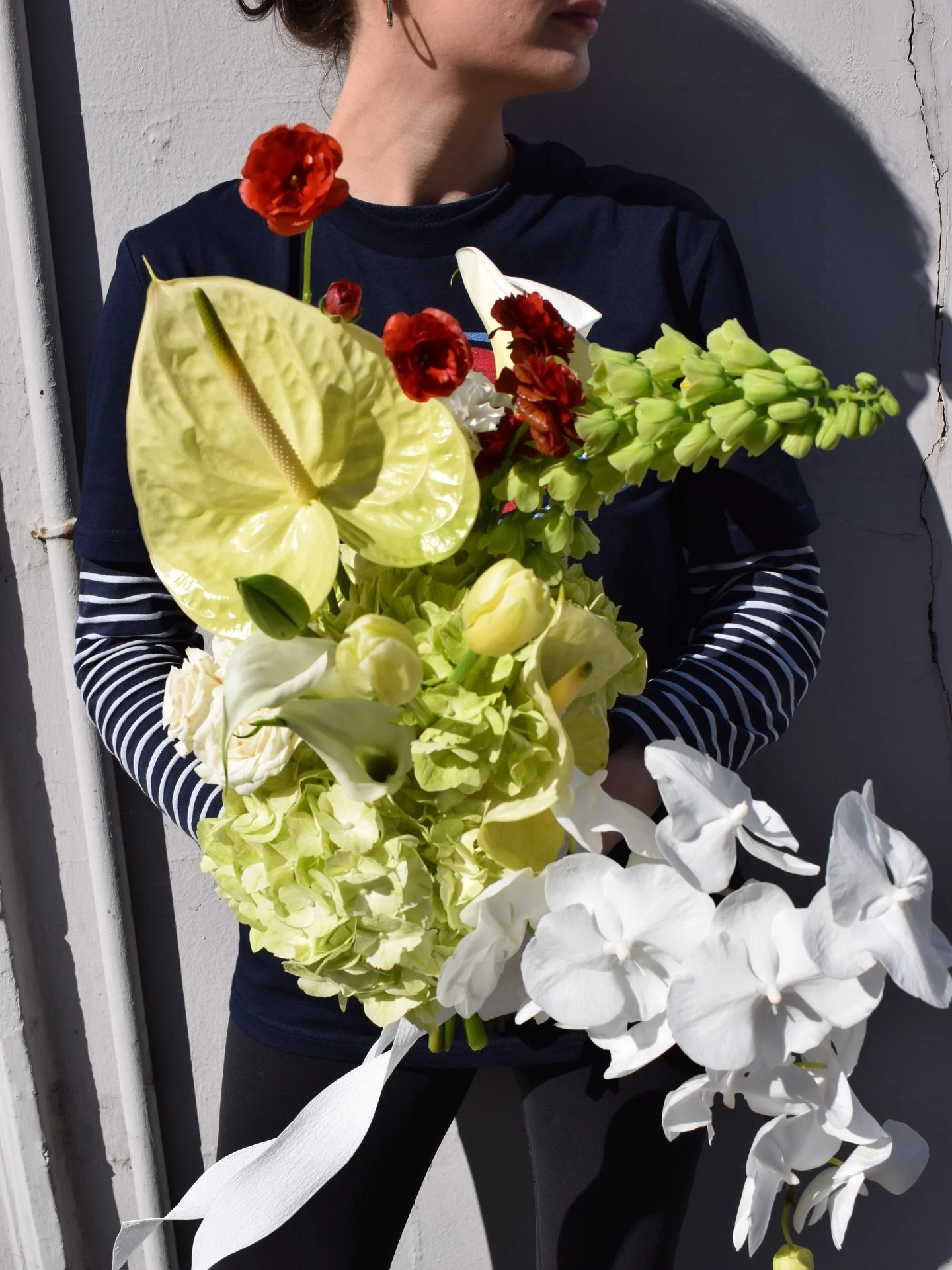 spicy wasabi green bridal bouquet created for yesterday&rsquo;s shoot at @thebarnatbotleyhill 🐉

white, burgundy &amp; green is without a doubttttt the palette of the moment and i love working in it but it&rsquo;s also important for me to keep thing