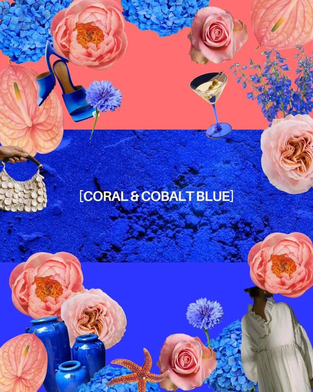 FLORAL AESTHETIC FRIDAY #3: CORAL &amp; COBALT BLUE 🧿🪸

bold, fearless &amp; very cool, i love this combination of ultra-saturated cobalt with the warm intensity of coral. 

save for your wedding planning inspo!!

London wedding florist | wedding f