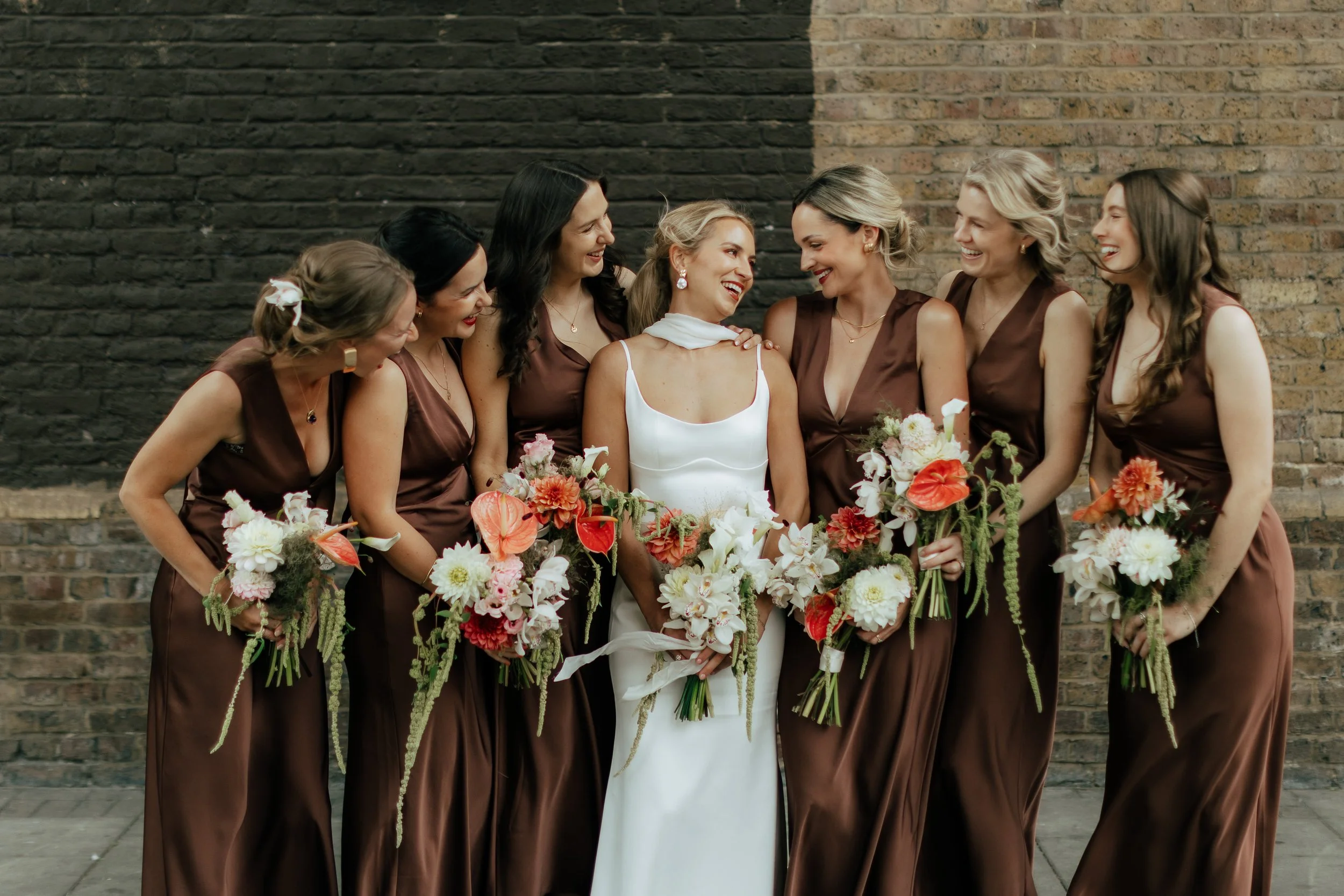 Modenr wedding flowers at 100 Barrington London