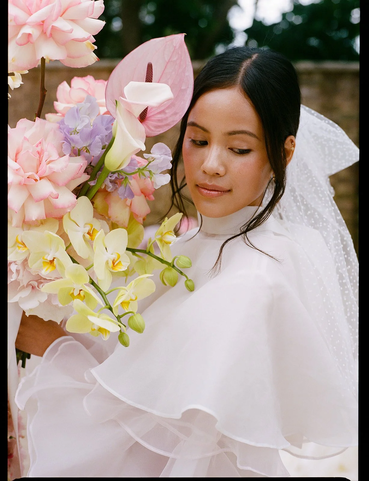 Modern pastel wedding flowers in London
